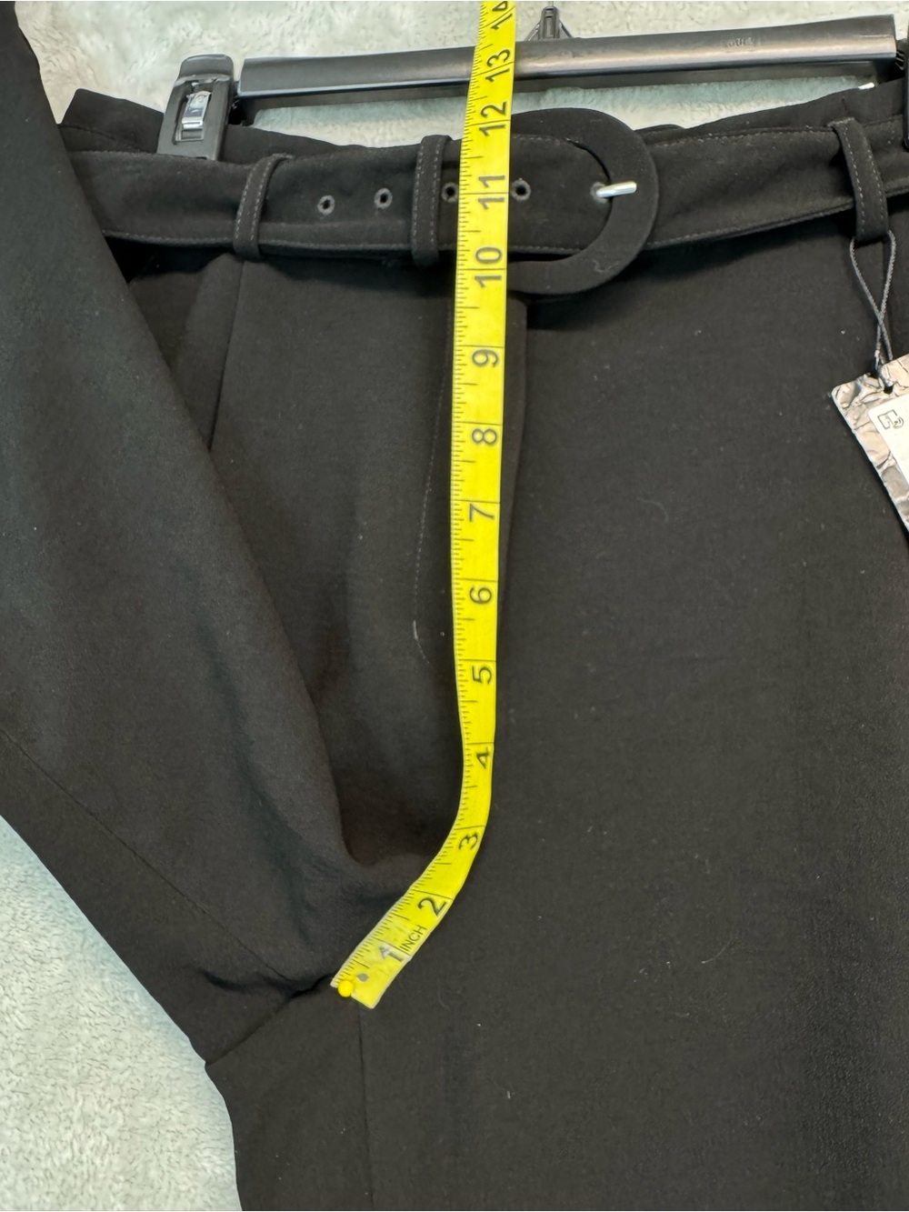 Express Black High-Waist Wide-Leg Cargo Utility Pants with Belt Size 10R - Picture 6 of 9